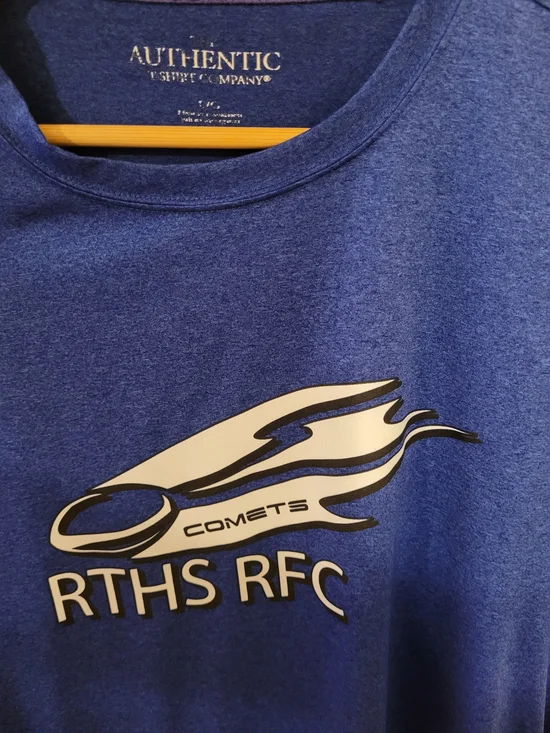 Blue Comets RTHS RFC Men's Rugby T-Shirt Size Large - Picture 3 of 3